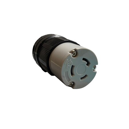Starke Locking Connector, L5-20C, 20 A, 125V AC, 2 Pole, Gray STL520F